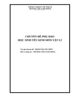 CHUYÊN đề PHỤ đạo học SINH yếu kém PHẦN điện học, vật lí 9 