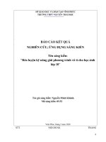 SKKN rèn luyện kỹ năng giải phương trình vô tỉ cho học sinh lớp 10 