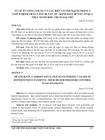 Tỷ lệ tử vong chung và các biến cố tim mạch trong 3 năm ở bệnh nhân tăng huyết áp - kiểm soát huyết áp qua thực hành điều trị ngoại trú