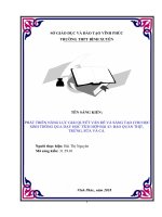 SKKN phát triển năng lực giải quyết vấn đề và sáng tạo của học sinh thông qua dạy học tích hợp bài 43 bảo quản thịt, trứng, sữa và cá  