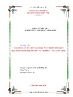 SKKN xây dựng và tổ chức dạy học phát triển năng lực học sinh trong chuyên đề ‘từ trường – vật lí 11THPT 