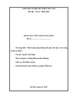 SKKN một số giải pháp hướng dẫn giáo viên dạy trẻ kỹ năng vệ sinh cá nhân 