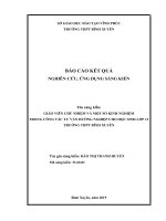 SKKN giáo viên chủ nhiệm và một số kinh nghiệm trong công tác tư vấn hướng nghiệp cho học sinh lớp 12 trường THPT bình xuyên 
