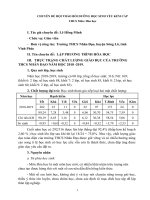 chuyên đề hội thảo bồi dưỡng học sinh yếu kém cấp thcs môn hóa học lập PHƯƠNG TRÌNH hóa học 