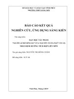 SKKN dạy học tác phẩm người lái đò sông đà của nguyễn tuân(ngữ văn 12) theo định hướng tích hợp liên môn 