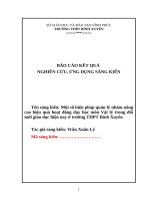 SKKN một số biện pháp quản lí nhằm nâng cao hiệu quả hoạt động dạy học môn vật lí trong đổi mới giáo dục hiện nay ở  trường THPT bình xuyên 