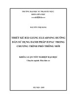 Thiết kế bài giảng elearning hướng dẫn sử dụng danh pháp IUPAC trong chương trình phổ thông mới 