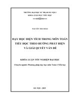 Khoá luận tốt nghiệp dạy học diện tích trong môn toán tiểu học theo hướng phát hiện và giải quyết vấn đề 