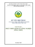 Kỷ yếu hội thảo lý luận và thực tiễn trong xây dựng nông thôn mới ở việt nam – chuyên đề 2 phát triển kinh tế nông nghiệp nông thôn