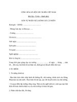 bản tự nhận xét đánh giá, xếp loại của giáo viên