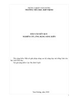 Một số giải pháp nâng cao kỹ năng dạy nói tiếng anh cho học sinh tiểu học  