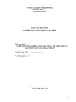 Một số kinh nghiệm giúp học sinh lớp 6 yêu thích học môn ngữ văn ở bậc THCS 