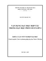 Khoá luận tốt nghiệp vận dụng dạy học hợp tác trong dạy học phân số ở lớp 4 