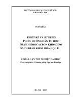 Thiết kế và sử dụng phiếu hướng dẫn tự học phần hiđrocacbon không no sách giáo khoa hóa học 11 