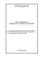 Biện pháp chỉ đạo đổi mới sinh hoạt tổ (nhóm) chuyên môn nhằm nâng cao hiệu quả giảng dạy ở trường THCS giai đoạn 2018 2019 