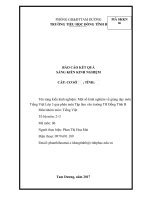Một số kinh nghiệm về giảng dạy môn tiếng việt lớp 3 qua phân môn tập làm văn trường TH đồng tĩnh b 