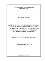 Phát triển năng lực tự học cho sinh viên sư phạm hóa học thông qua dạy học chương “cấu tạo nguyên tử và hệ thống tuần hoàn các nguyên tố hóa học 