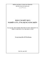 Một số biện pháp rèn nề nếp thói quen vệ sinh cá nhân rửa tay cho trẻ 3 4 tuổi 