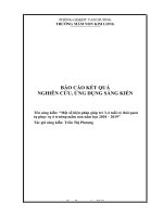 Một số biện pháp giúp trẻ 3 4 tuổi có thói quen tự phục vụ ở trường mầm non năm học 2018 2019 