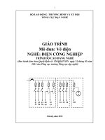 Giáo trình Vẽ điện - Nghề: Điện công nghiệp - Trình độ: Cao đẳng nghề (Tổng cục Dạy nghề)