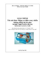 Giáo trình Động cơ điện xoay chiều không đồng bộ ba pha - Nghề: Điện công nghiệp - Trình độ: Trung cấp nghề (Tổng cục Dạy nghề)