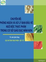 slide bài giảng phòng và xử lý ngộ độc thực phẩm trong trường mầm non 
