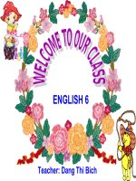 slide bài giảng tiếng anh 6 unit 9  (REVIEW) a closer look 1,2 