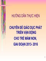 slide bài giảng hướng dẫn thực hiện chuyên đề giáo dục phát triển vận động 