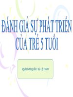 slide bài giảng đánh giá sự phát triển của trẻ 5 tuổi 
