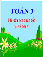 slide bài giảng toán 3 bài toán liên quan đến rút về đơn vị 