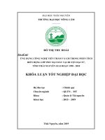 Ứng dụng công nghệ viễn thám và GIS trong phân tích biến động lớp phủ mặt đất tại huyện đại từ, tỉnh thái nguyên giai đoạn 1998   2018 