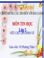 slide bài giảng viết chữ lên hình vẽ   tin học lớp 5 