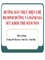 slide bài giảng hướng dẫn tổ chức ăn và theo dõi sức khỏe cho trẻ
