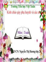 slide bài giảng môn toán lớp 2b một phần hai (tuần 22) 