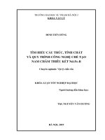 Cấu trúc, tính chất và quy trình công nghệ chế tạo nam châm thiêu kết nd fe b 