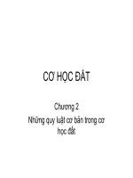 Những quy luật cơ bản trong cơ học đất