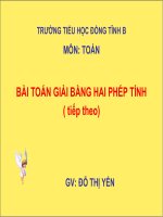 slide bài giảng bài toán giải bằng hai phép tính   lớp 3 