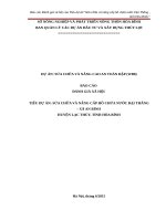 DỰ ÁN: SỬA CHỮA VÀ NÂNG CAO AN TOÀN ĐẬP (WB8) BÁO CÁO ĐÁNH GIÁ XÃ HỘI TIỂU DỰ ÁN: SỬA CHỮA VÀ NÂNG CẤP HỒ CHỨA NƯỚC ĐẠI THẮNG – XÃ AN BÌNH HUYỆN LẠC THỦ