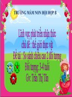 slide bài giảng so sánh chiều cao của 2 đối tượng 