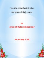slide bài giảng giữ sạch môi trường xung quanh nhà ở   TNXH lớp 2 