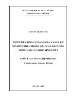 Thiết kế công cụ đánh giá năng lực mô hình hóa trong giải các bài toán thời gian của học sinh lớp 5 