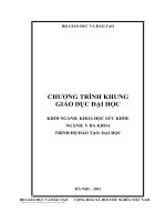 CHƯƠNG TRÌNH KHUNG GIÁO DỤC ĐẠI HỌC KHỐI NGÀNH: KHOA HỌC SỨC KHỎE NGÀNH: Y ĐA KHOA