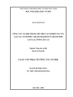 CÔNG TÁC XÃ HỘI TRONG HỖ TRỢ CAI NGHIỆN MA TÚY TẠI CÁC CƠ SỞ ĐIỀU TRỊ METHADONE  LUẬN VĂN THẠC SĨ CÔNG TÁC XÃ HỘI