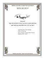 Chuyên đề một số giải pháp nâng cao chất lượng phụ đạo HS yếu kém môn ngữ văn cấp THCS 