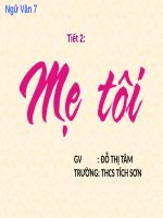slide bài giảng tiết 2 mẹ tôi 