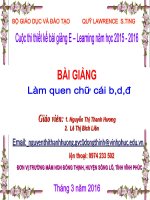 slide bài giảng làm quen chữ cái b,d,đ 