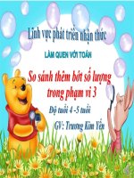 slide bài giảng so sánh thêm bớt số lượng trong phạm vi 3 