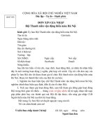 Mẫu đơn xin gia nhập hội 2020