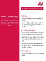 BẢNG MINH HỌA HỢP ĐỒNG BẢO HIỂM AN PHÚC TRỌN ĐỜI ƯU VIỆT