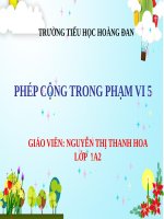 slide bài giảng bài phép cộng trong phạm vi 5 